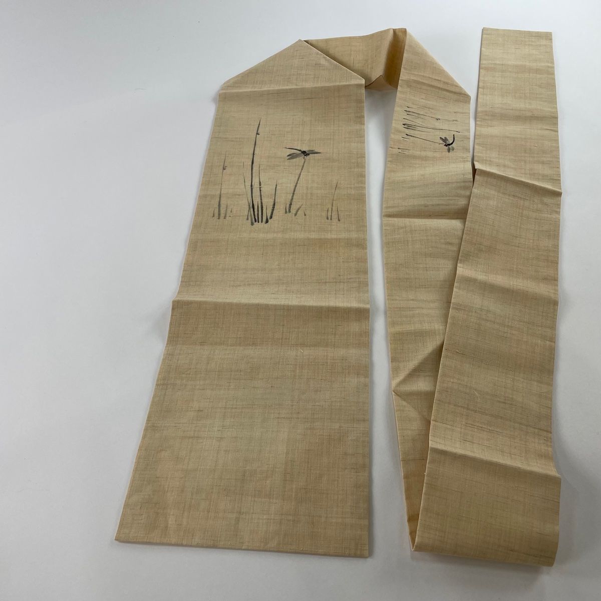 名古屋帯 美品 名品 夏帯 トンボ 葉 薄茶色 麻 【中古】 - メルカリ 
