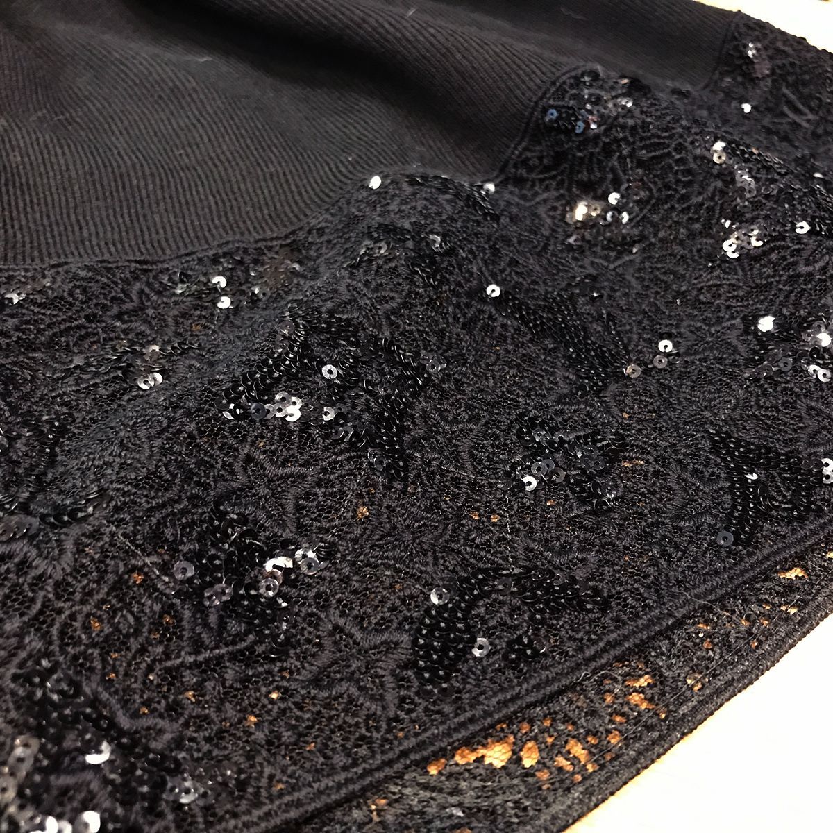 スパンコール ブラック