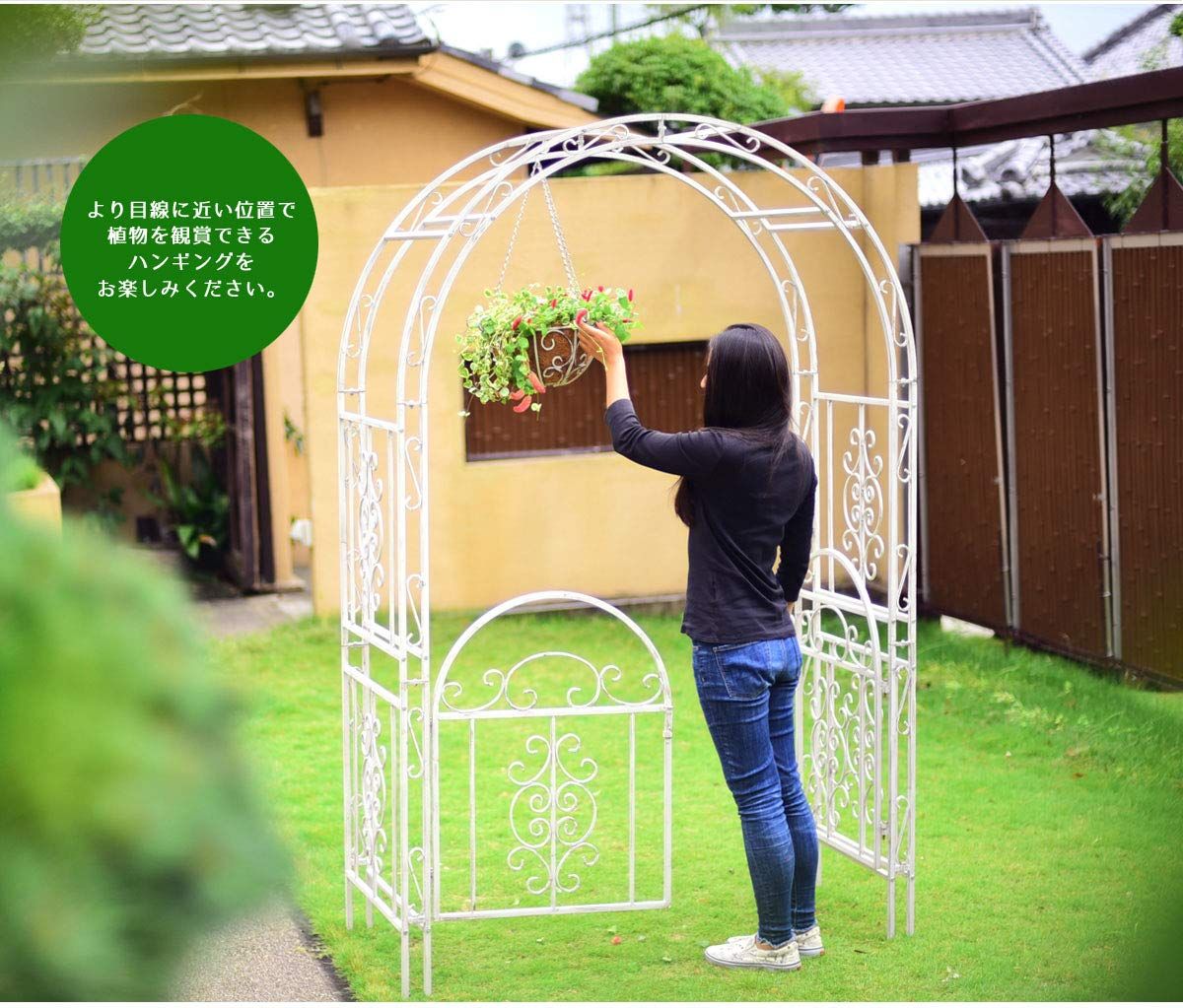 ゴージャスアイアン ハンギングバスケット