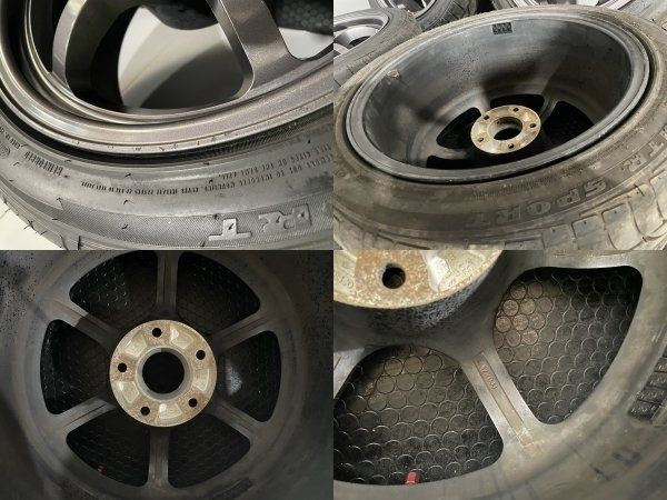 【ATR SPORT 255/40ZR17】夏タイヤ【ブラックレーシング？ 17インチ 9J5HPCD114.3+18】バリ溝 希少 GTRサイズ ランエボ等　(MTR89) ATR SPORT 255/40ZR17】夏タイヤ【ブラックレーシング？ 17インチ