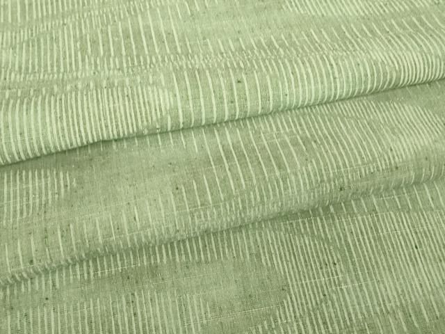 平和屋着物▽上質な紬 単衣 絣流水文 反端付き 正絹 DAAV5751az