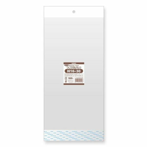 まとめ買い シモジマ HEIKO OPP袋 クリスタルパック H16-30 ヘッダー付き 100枚 幅160×高300 30 30mm 006747500 ×3セット