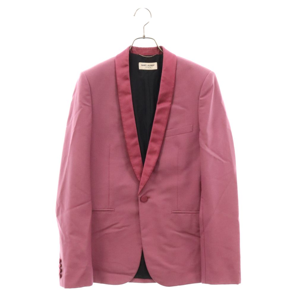 SAINT LAURENT PARIS サンローランパリ 16SS ショールカラースモーキングテーラードジャケット ピンク SAINT LAURENT PARIS (サンローランパリ) 16SS ショールカラー