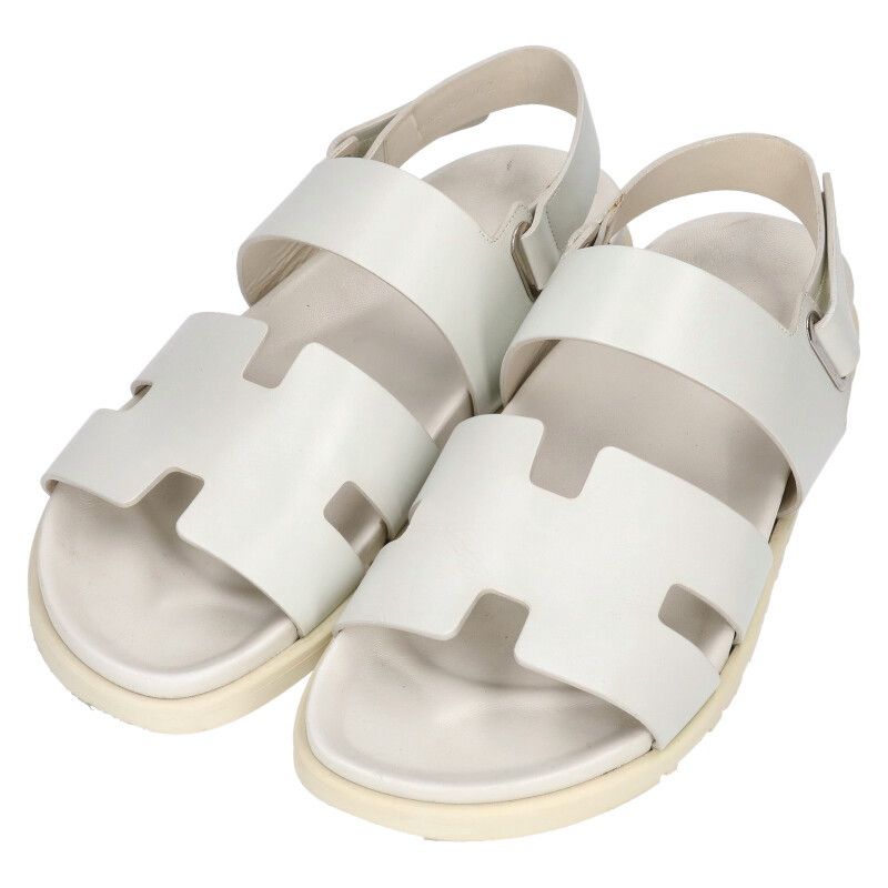 エルメス ジニアス Hモチーフバックストラップレザーサンダル メンズ 42