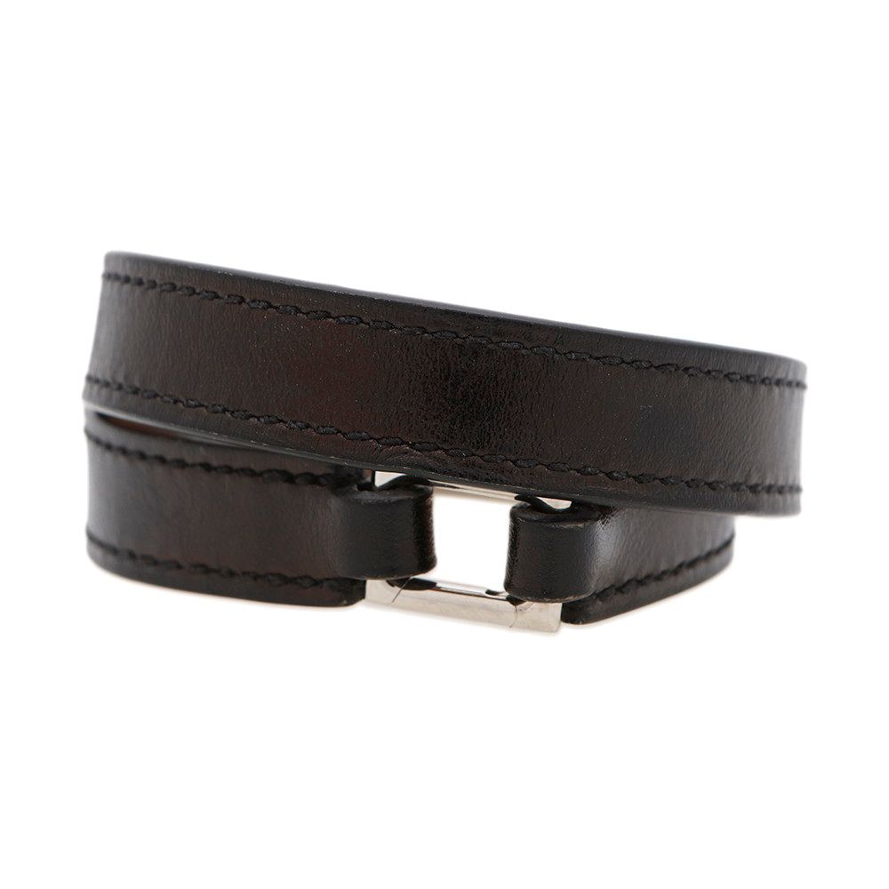 エルメス ブレスレット リヴァル ドゥブルトゥール ブラック/シルバー  