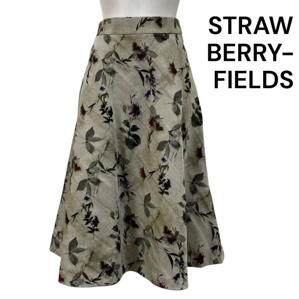 ◇ 美品 ストロベリーフィールズ STRAWBERRY-FIELDS フレアスカート 花