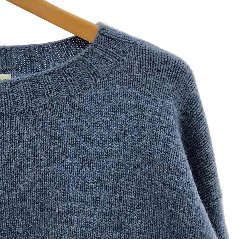 【美品】  IENA / イエナ | 【ALDERNEY /アルダニー】別注 LAMBS WOOLS ニット | F | ブルー | レディース IENA（イエナ）の「【ALDERNEY /アルダニー】 LAMBS WOOLS ニット
