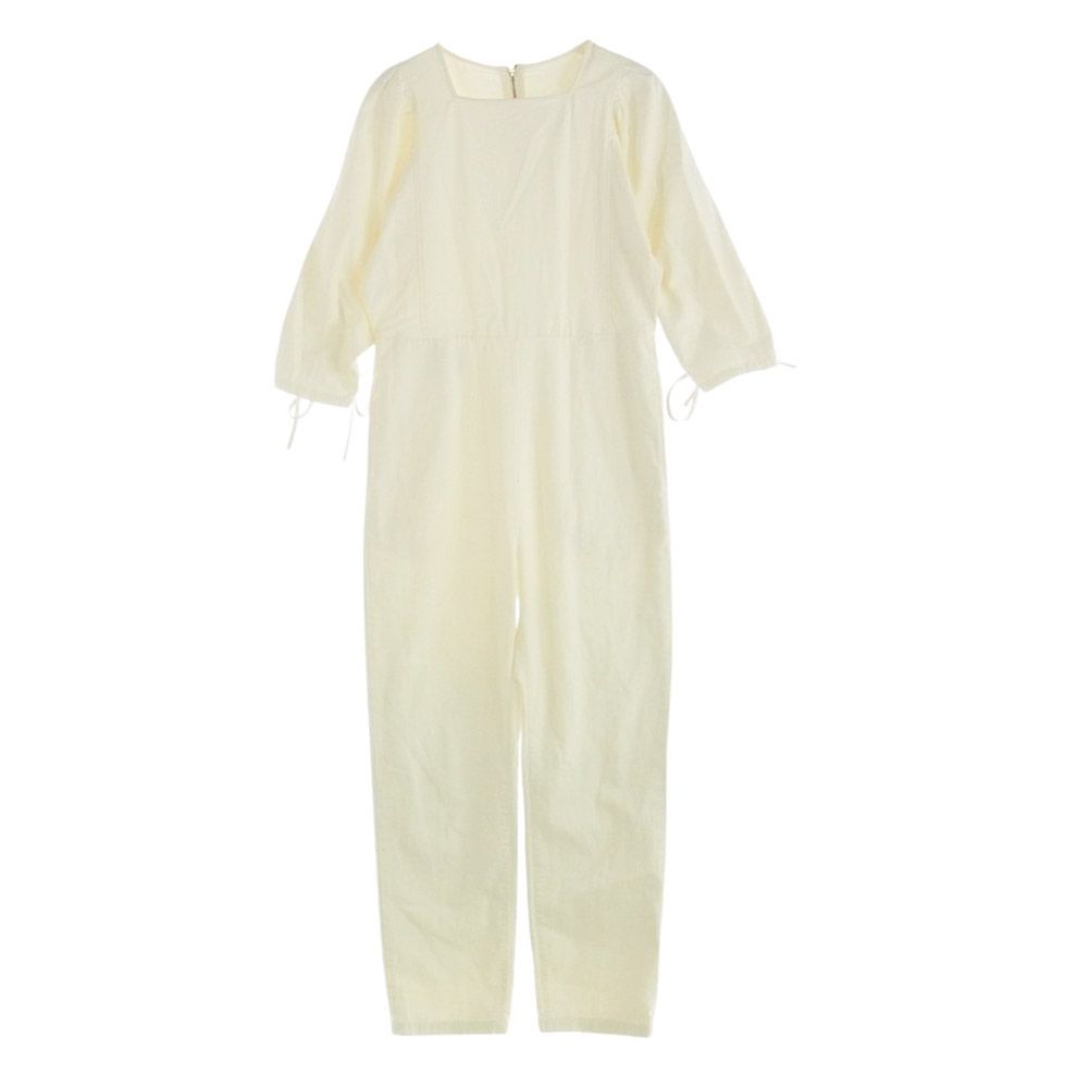 Ron Herman ロンハーマン 3810300019 VINTAGE ヴィンテージ Lace Up Square Neck Jumpsuit レースアップ スクエアネック ジャンプスーツ オールインワン ホワイト系 XS