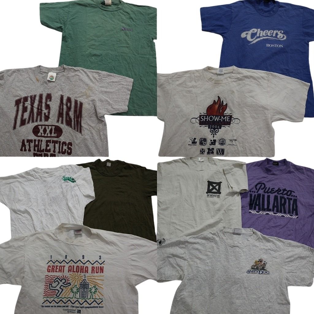 古着卸 ～90s シングル 半袖Tシャツ 10枚セット メンズ Ｌ |XL 無地 フルーツオブザルーム 古着 NA2416