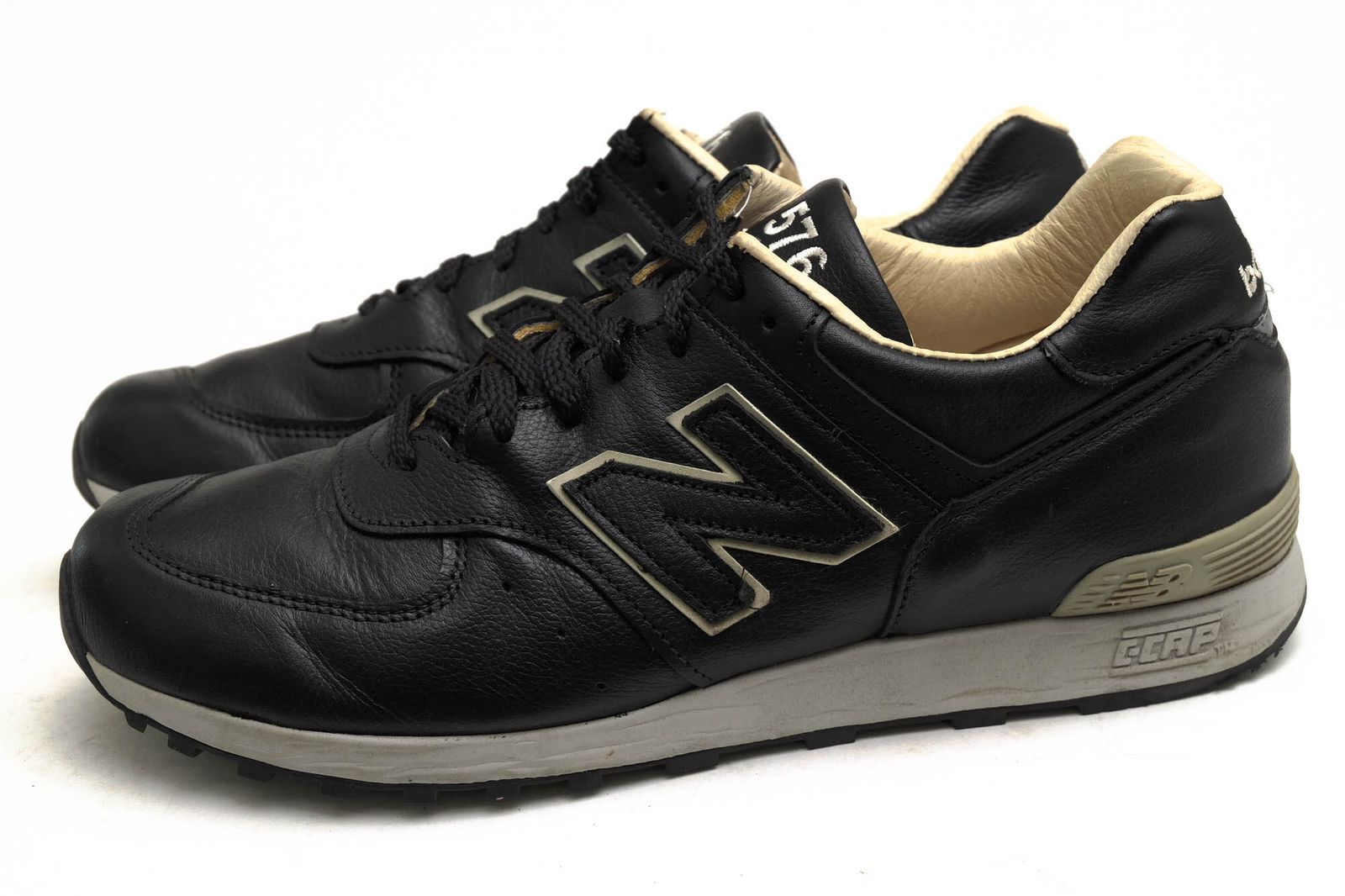 ニューバランス／NEW BALANCE シューズ スニーカー 靴 ローカット メンズ 男性 男性用レザー 革 本革 ブラック 黒  LM576BKU