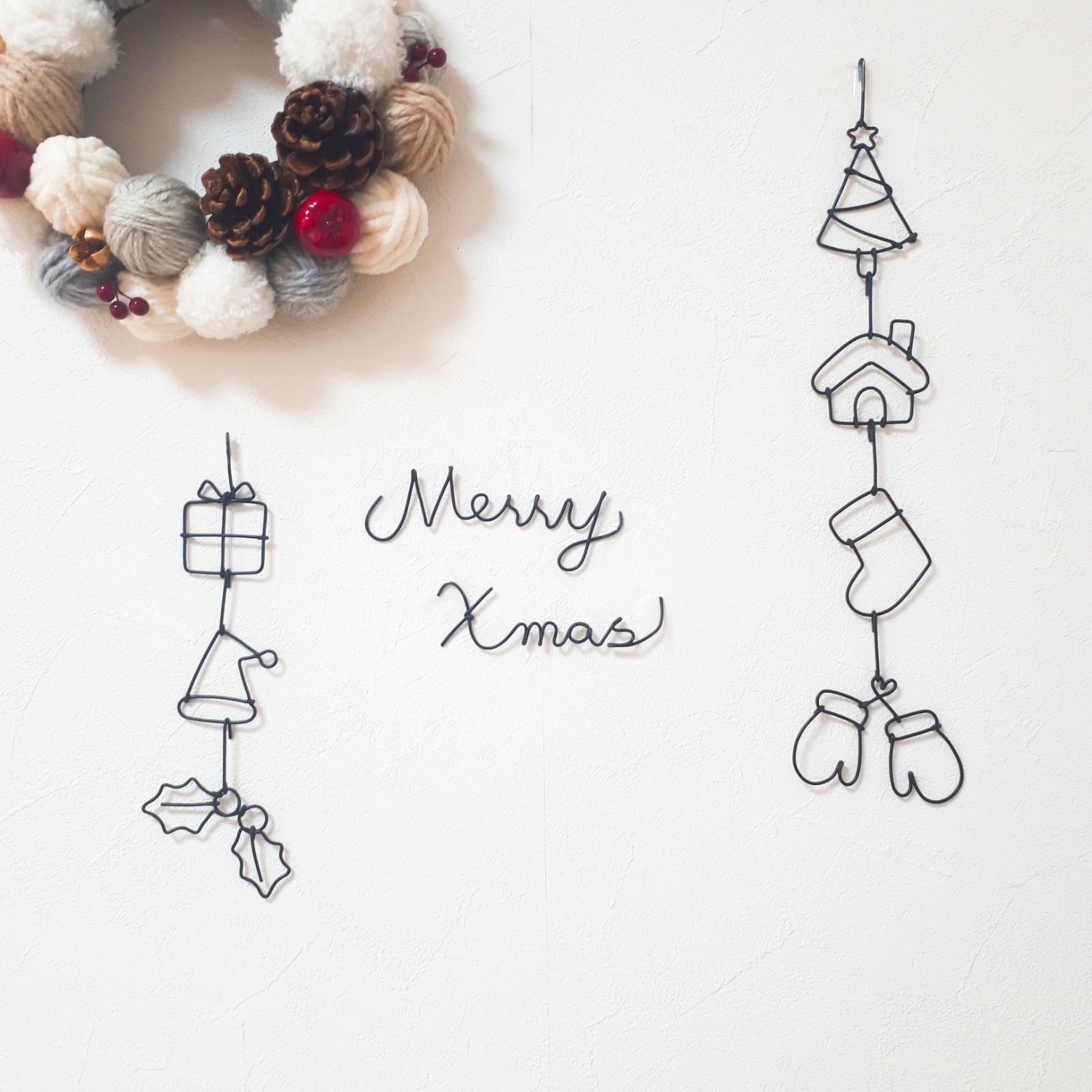 クリスマス装飾 お正月装飾 ワイヤーアート クリスマス ワイヤー