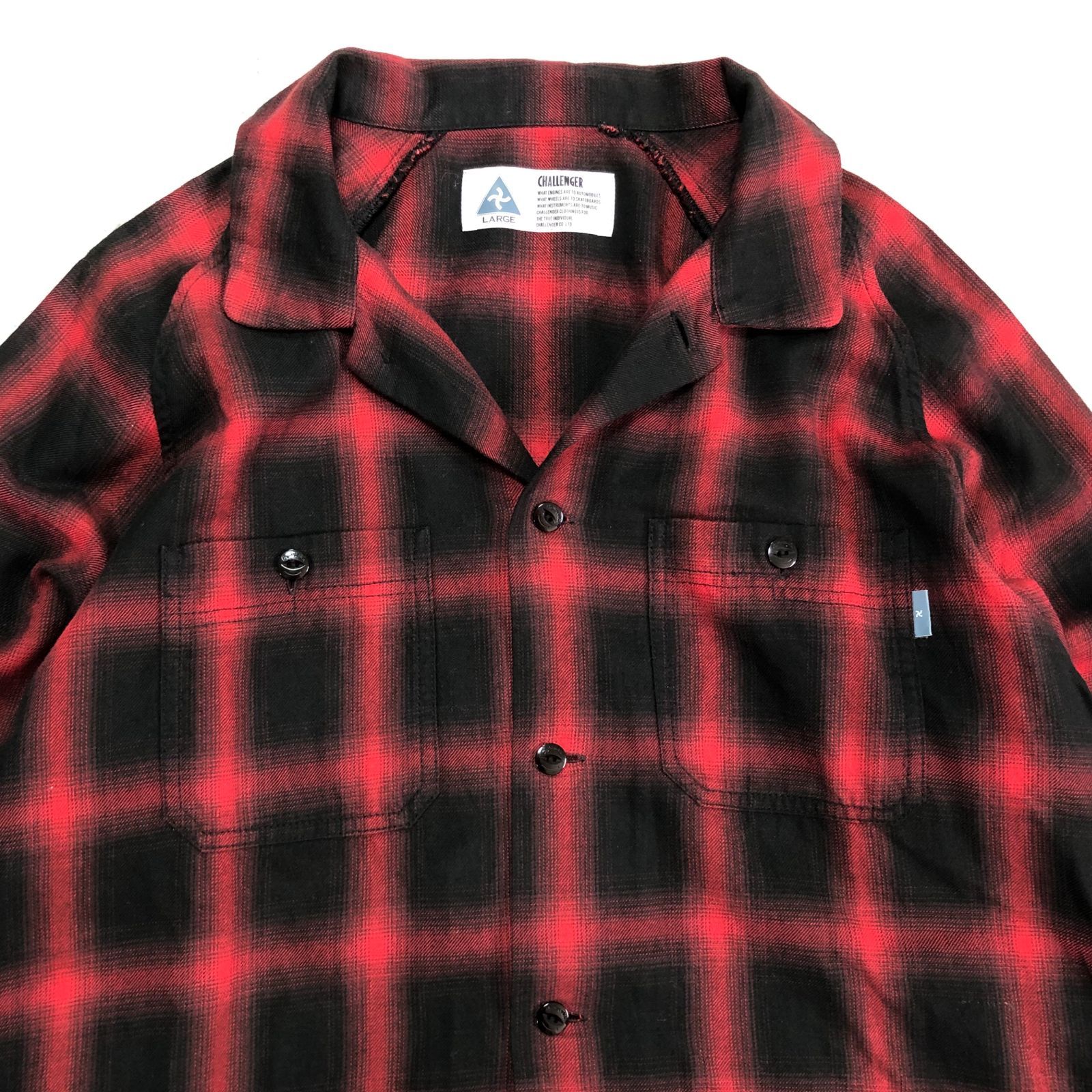 CHALLENGER L/S CHECK WORK SHIRT ワークシャツ オープンカラー