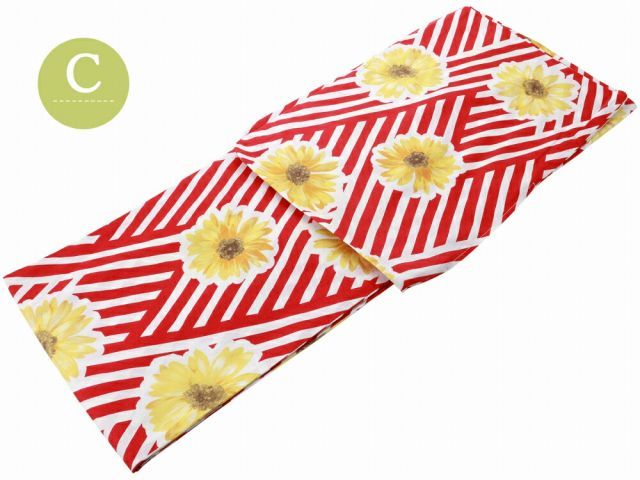 女性用 浴衣 お仕立て上がり 綿100％ 単品 ストライプに花