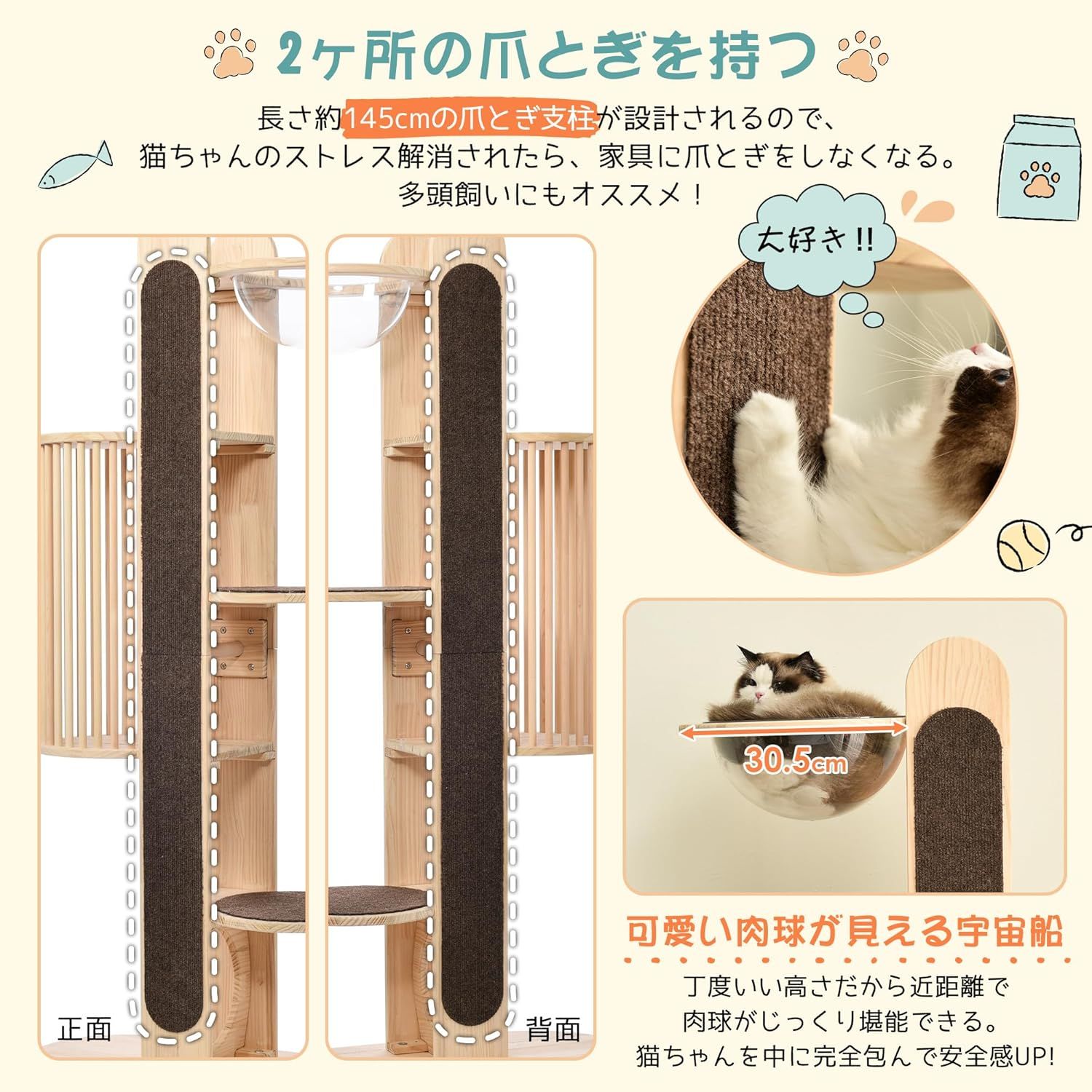 天然木 宇宙船付き