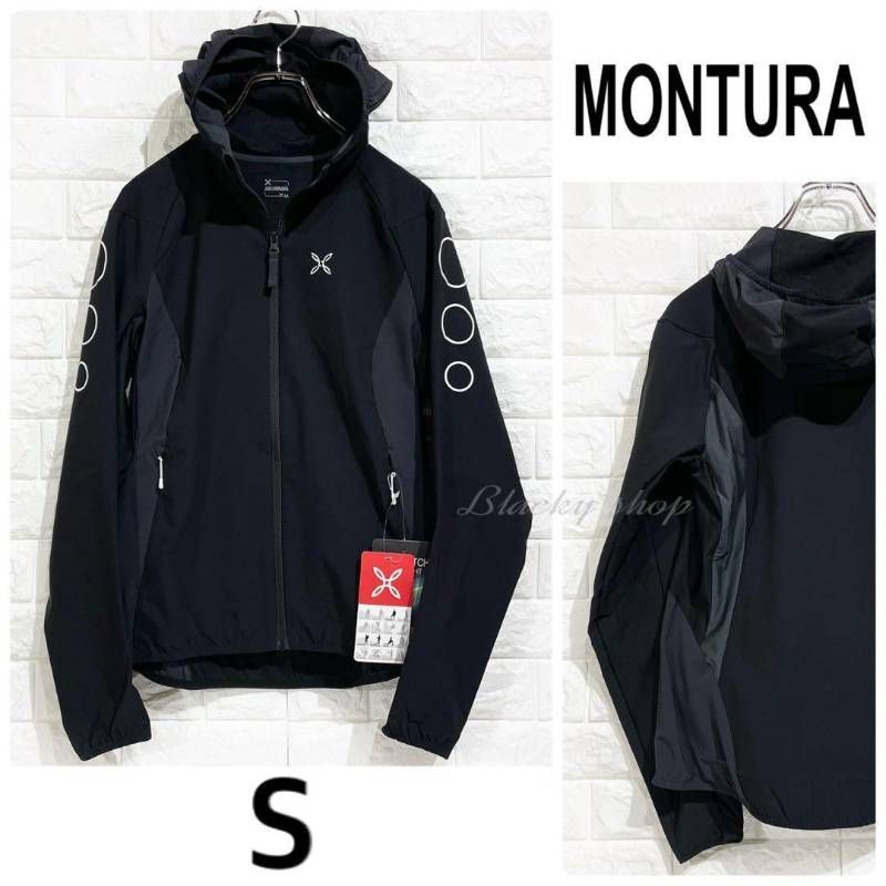 MONTURA モンチュラ フラッシュ スカイ ジャケット 黒 レディース S ソフトシェル ウインドブレーカー サイクリング