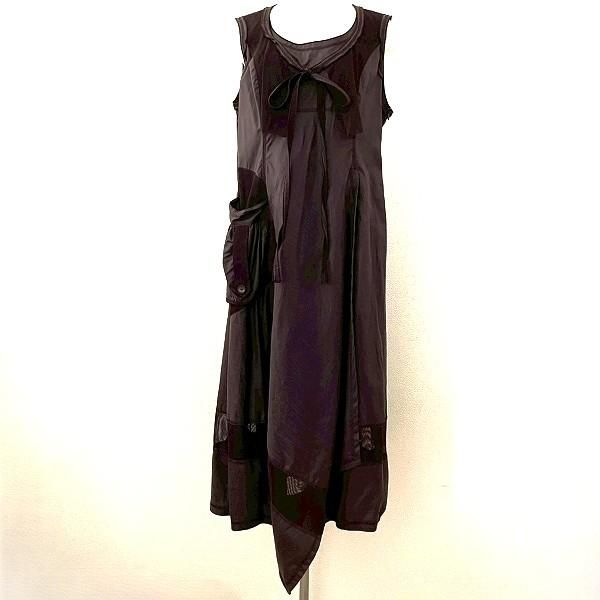 snc エイココンドウ EIKO KONDO ワンピース 42 こげ茶 ノースリーブ