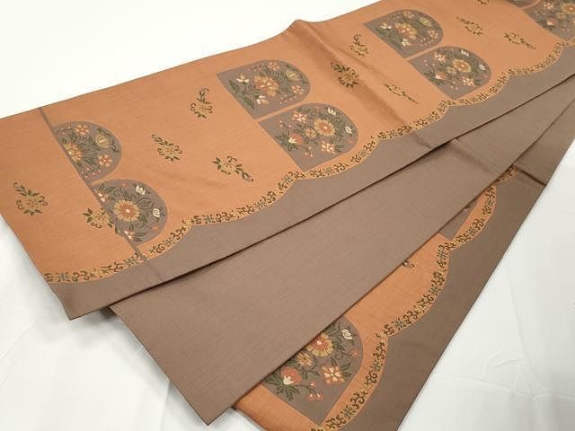 平和屋着物○名門木屋太 今河織物 六通柄袋帯 花鳥文