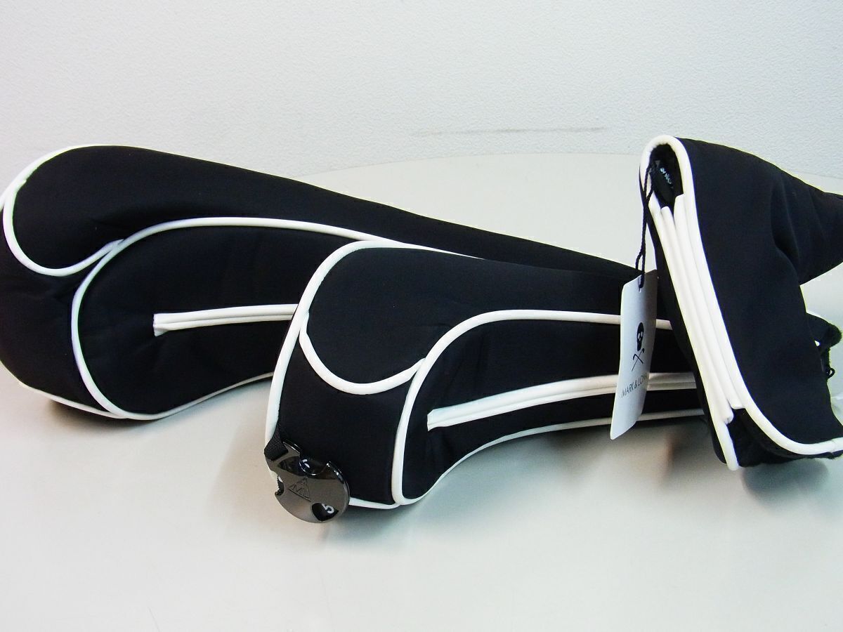 正規 MARK-LONA マーク-ロナ CD9-TNDR CD9-TNFW CD9-TNPC トライアングルロゴヘッドカバー DR＆FW-PT MCS-3D-SH ブラック黒 3個セット WHITEMONARCHHOTEL_COM