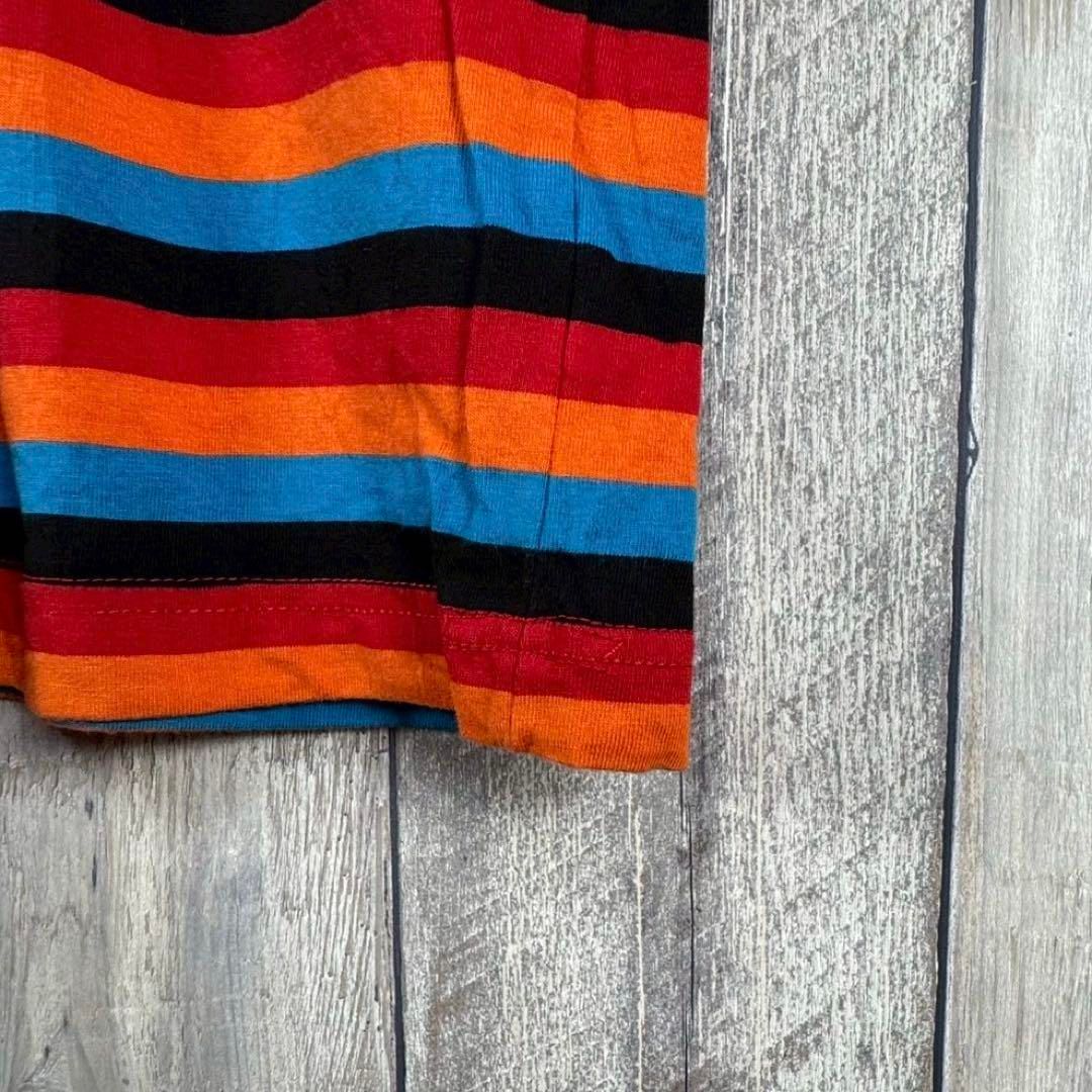 ENYCE エニーチェ マルチカラー 半袖 ボーダー ポロシャツ L