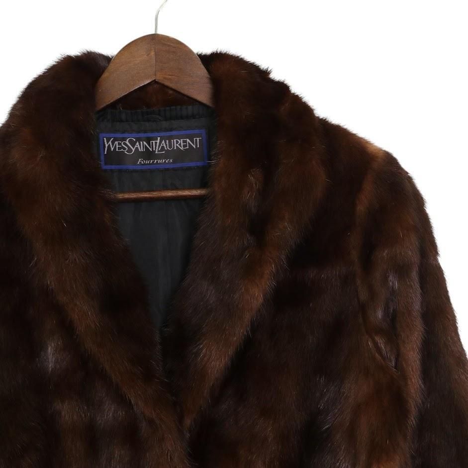 【美品】イヴサンローラン サガミンク　ロイヤル　金タグ　ミンク　ファーコート 美品】Yves Saint Laurent SAGA MINK イヴサンローラン
