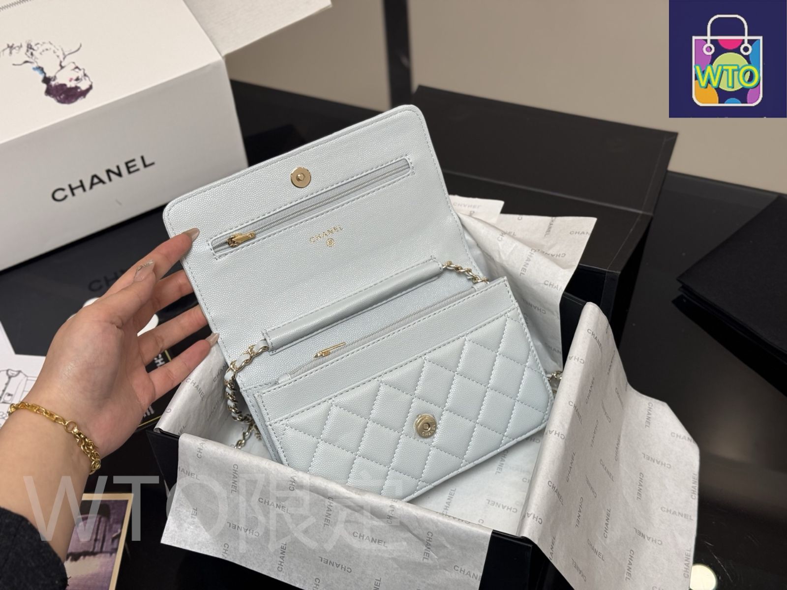 VINTAGE●CHANEL●パールクラッシュ ウォレットオンチェーン VINTAGE○CHANEL○パールクラッシュ ウォレットオンチェーン