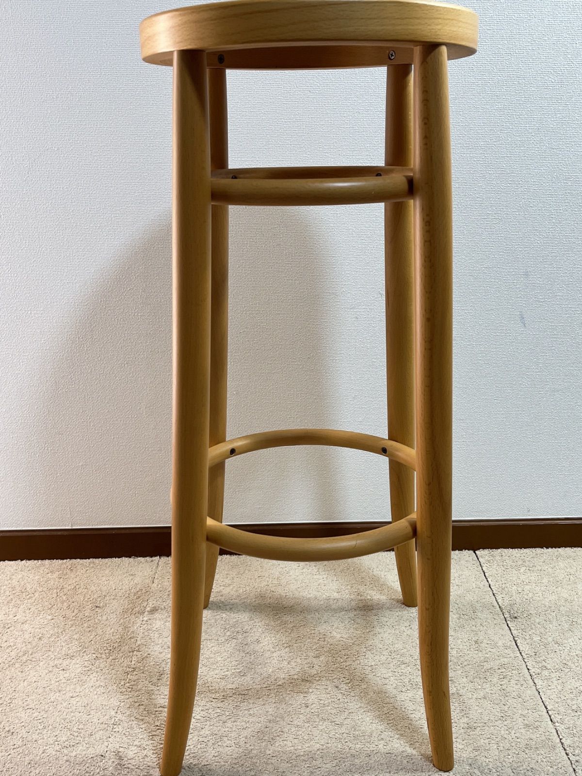 秋田木工 カウンターチェア No-209 曲がり木 大塚家具 秋田木工 カウンターチェア「209-C」座面高43cm ブナ材ナチュラル色