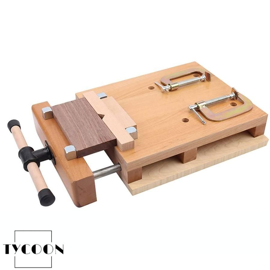 家庭用 diy 作業台 木工 調整可 クランプ式 台上型 木工 バイス 万力 無垢材 木工 作業台?工芸用作業台 ポータブル バイス 木材を固定して