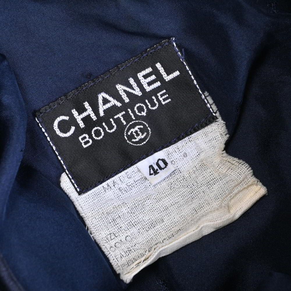 CHANEL ヴィンテージ ココマーク付き ツイード切替 ワンピース - メルカリ