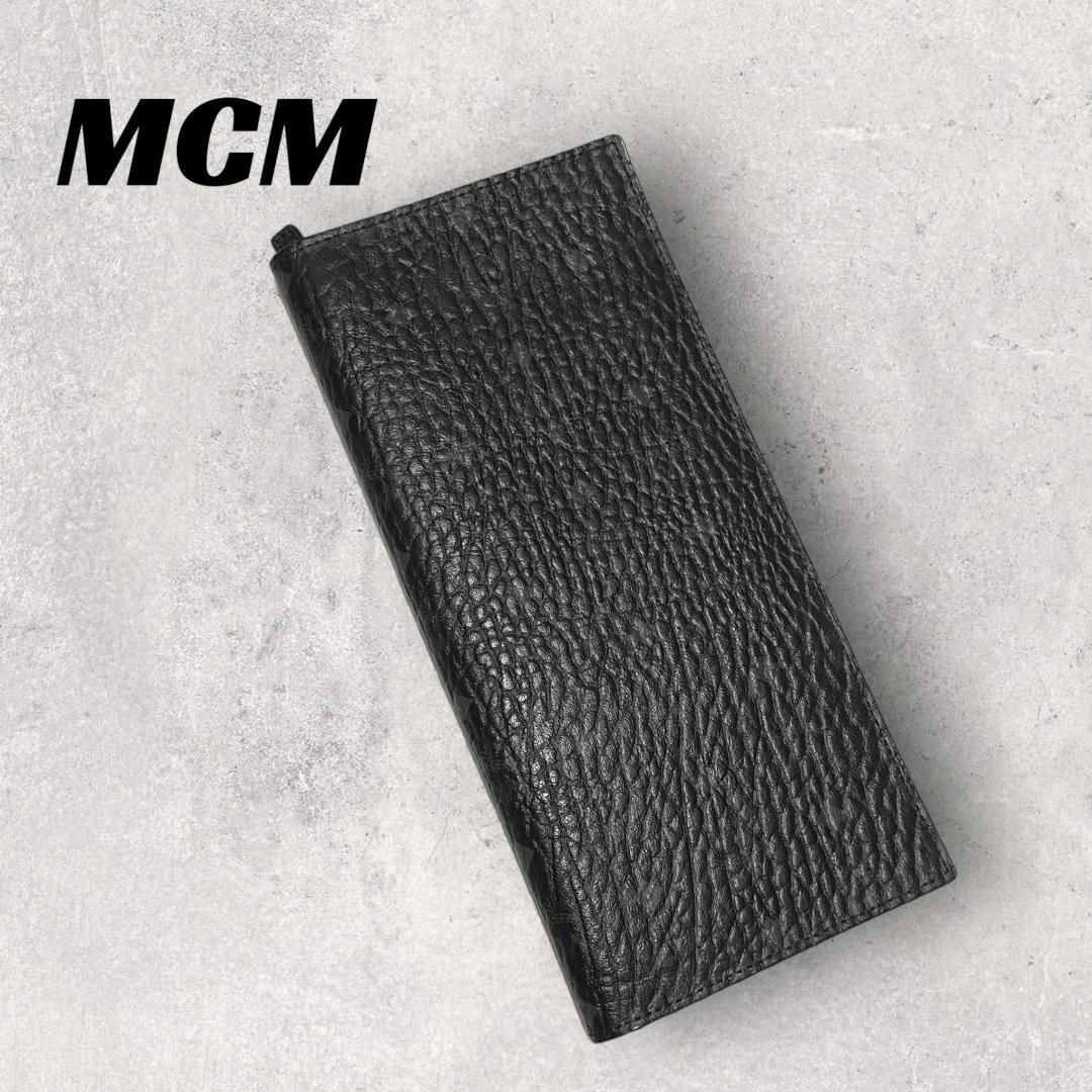 MCM 長財布 ブラック ヴィセトス 小銭入れ付き