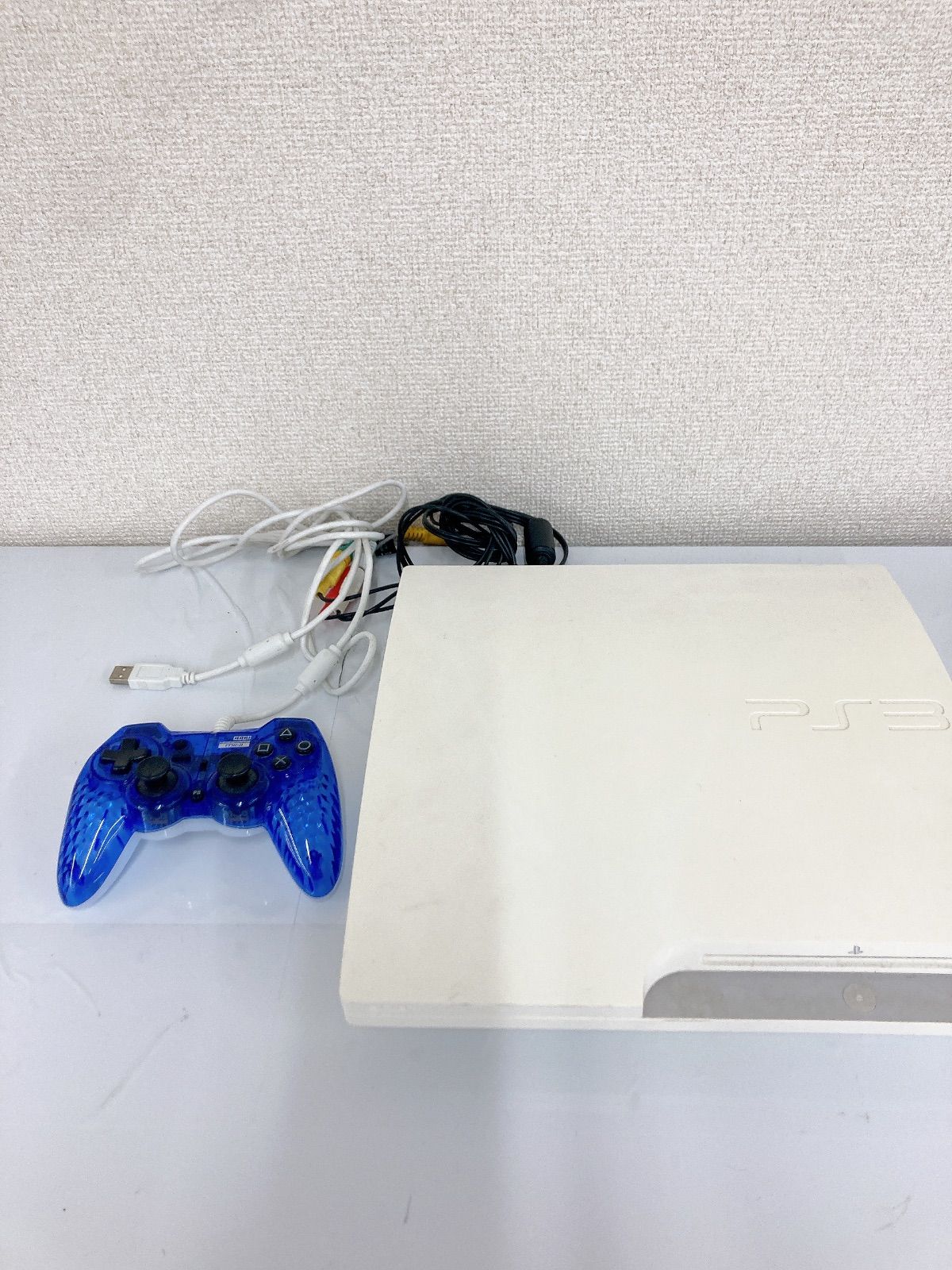 通電未 SONY PS3 PlayStation プレステ ホワイト 白 コントローラー HORI PAD 3 MINI 青 ゲーム機本体 2