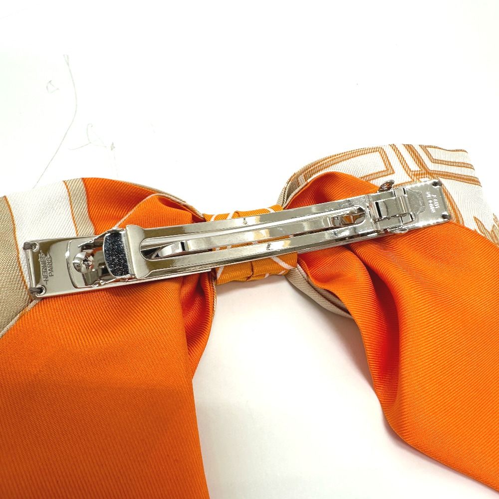 HERMES エルメス バレッタ グルネル エクスリブリス シルク