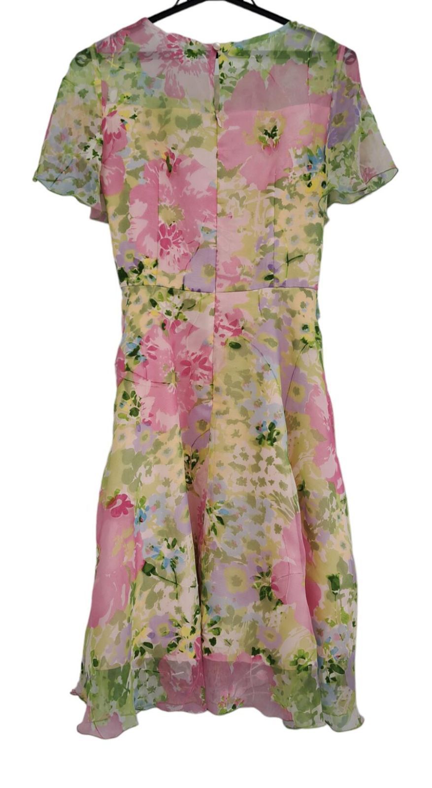 エムズグレイシー ワンピース 花柄 ピンク シフォン ドレス 38
