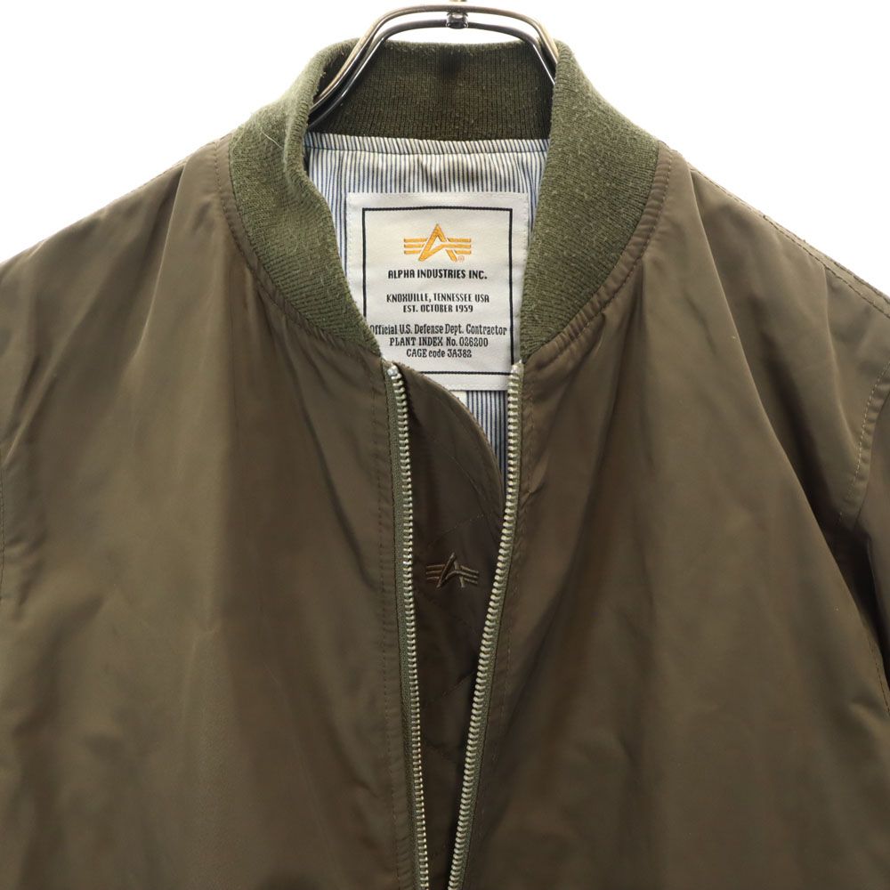ALPHAINDUSTRIES MA-1フライトジャケット カーキ ALPHA MA-1 FLIGHT JACKET ｜アルファ インダストリーズ
