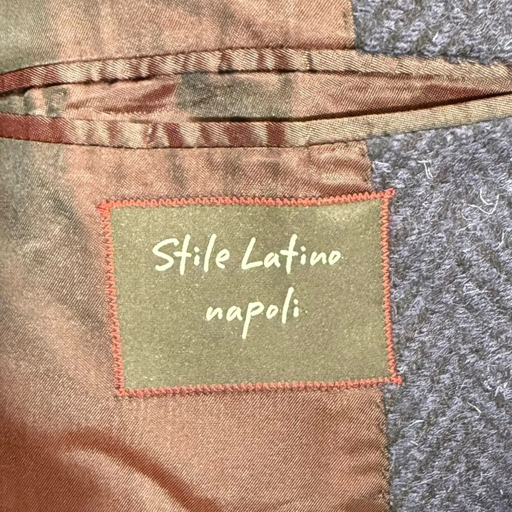 OB7【高級美品】Stile Latino ダブルブレストチェスターコート 美品 STILE LATINO スティレラティーノ ダブルブレスト