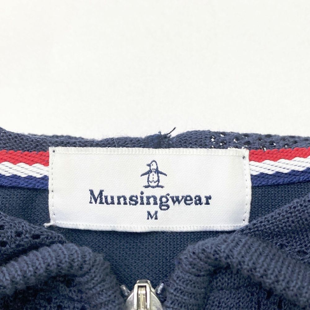 サイズ：M MUNSING WEAR マンシングウェア ニットジップパーカー