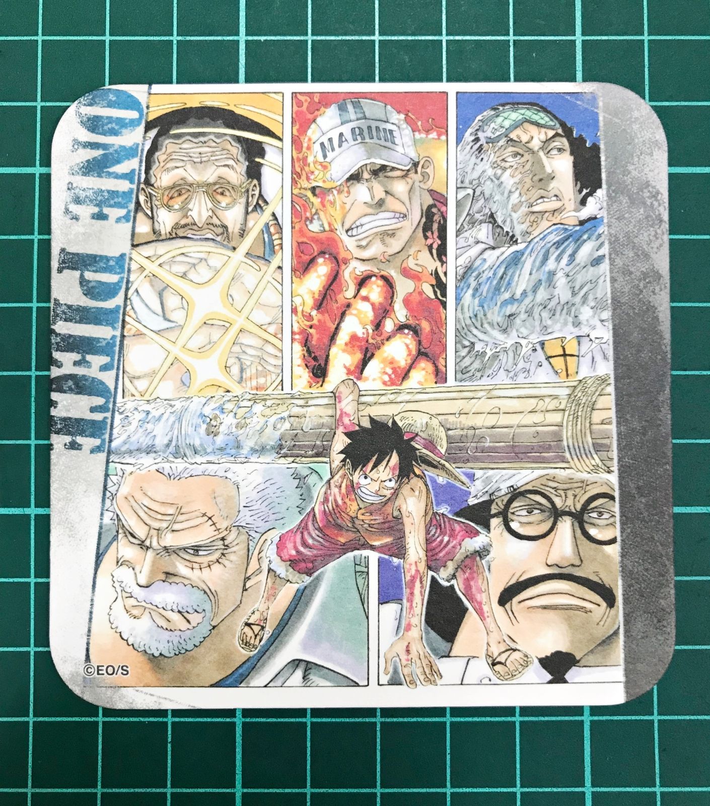 ONE PIECE ジャンプ展　アートコースター　コンプリート　未開封 33. ルフィ＆海軍本部 ワンピース アートコースター～航海の軌跡