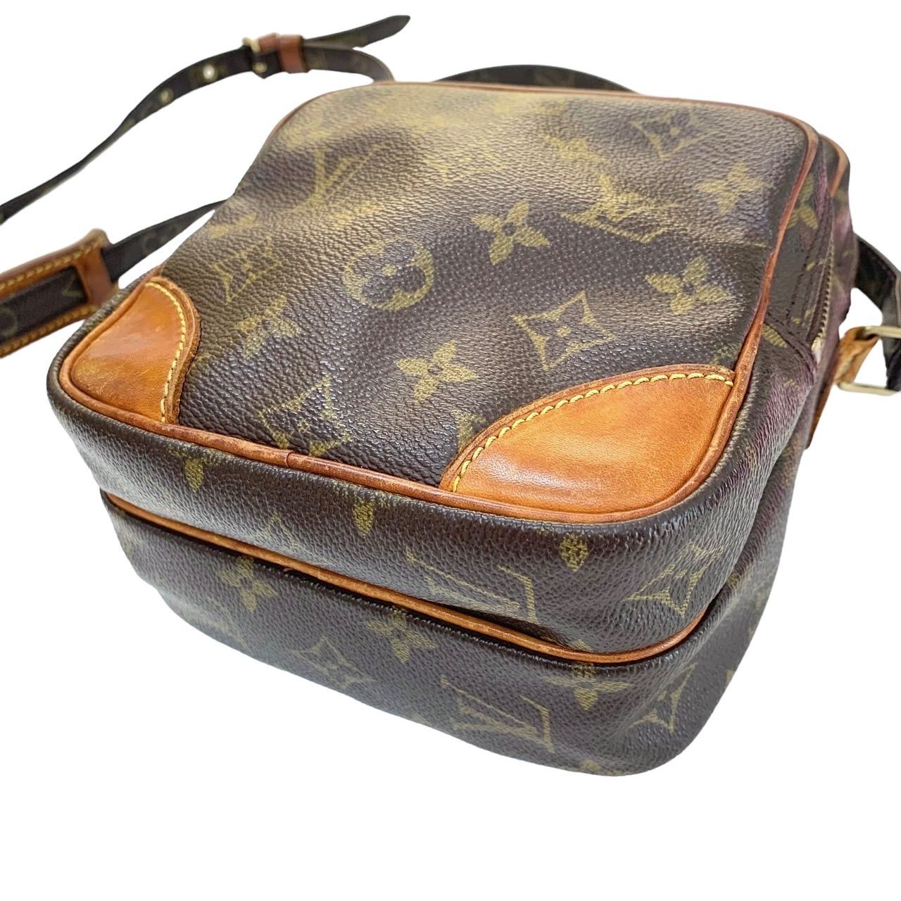 【訳あり品⭐️LOUIS VUITTON】 ルイヴィトン  アマゾン　 ショルダーバッグ　 モノグラム総柄　 ブラウン ヌメ革 レザーキャンバス　  （AYA）