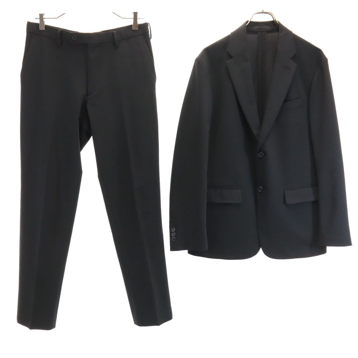 UNIQLO ユニクロ スーツ 上下 セットアップ L/79 ブラック メンズ 古着 