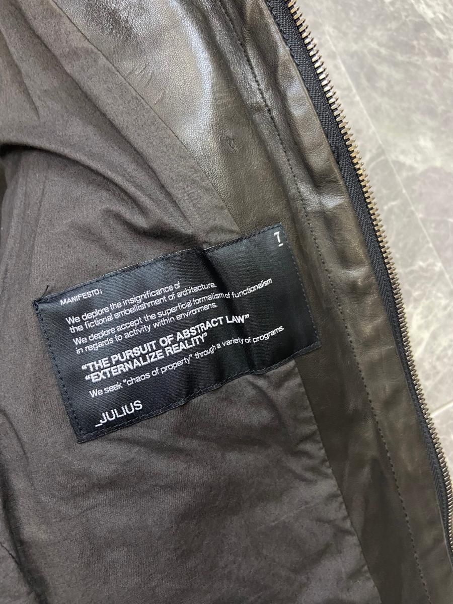 _7 JULIUS 08AW ジャットネック ライダースジャケット レザー 中古】 _7 JULIUS(セブンユリウス) JULIUS 08AW ジャットネック
