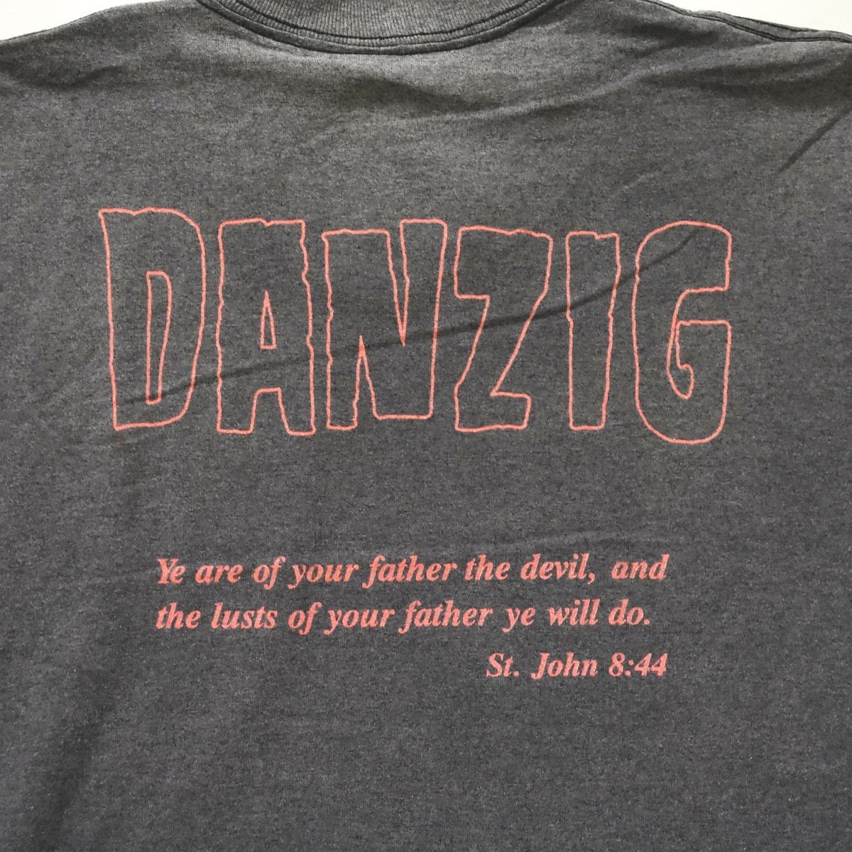 【L】©️90’s DANZIG ダンジグ_バンT USA製_黒美品 L】©️90's DANZIG ダンジグ_バンT USA製_黒美品