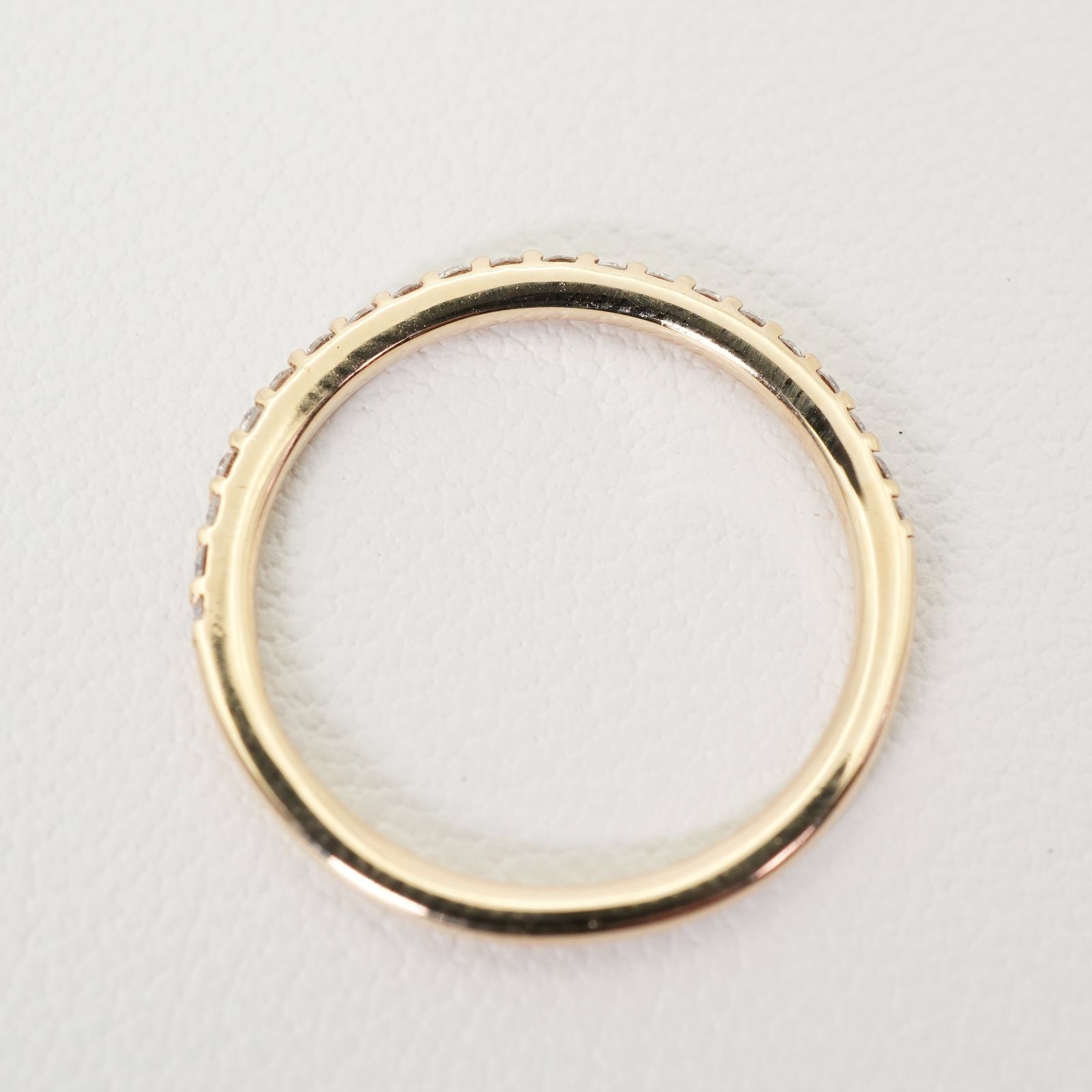 4℃ K10 ダイヤモンド ハーフエタニティ ピンキー リング/24-4587  