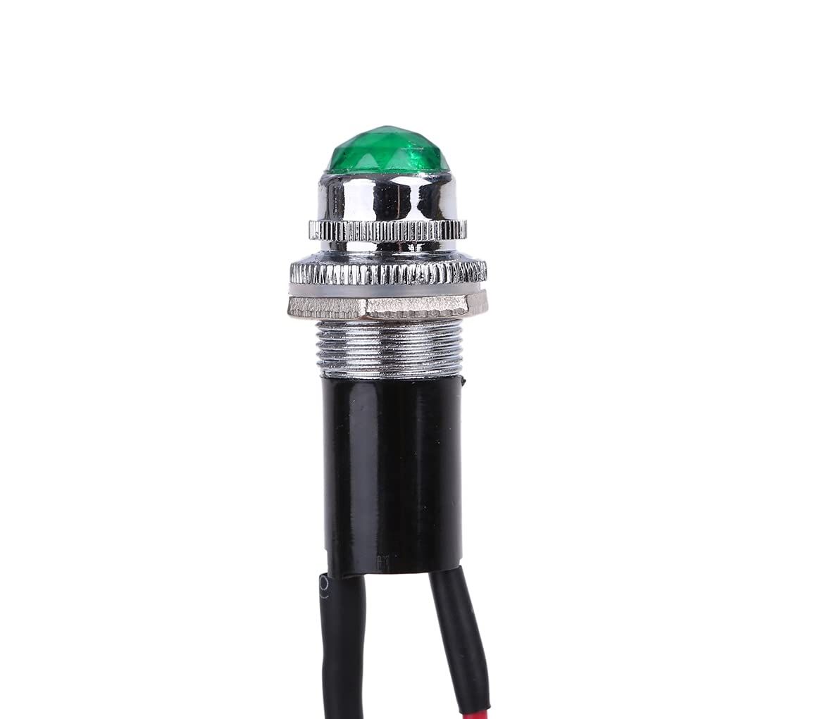 24V LED パイロット ランプ ダイヤカット 20個セット 16㎜ 16&phi; インジケーター ライト シグナル インジケータ カスタム パーツ 汎用品 (イエロー) [並行輸入品] [イエロー]