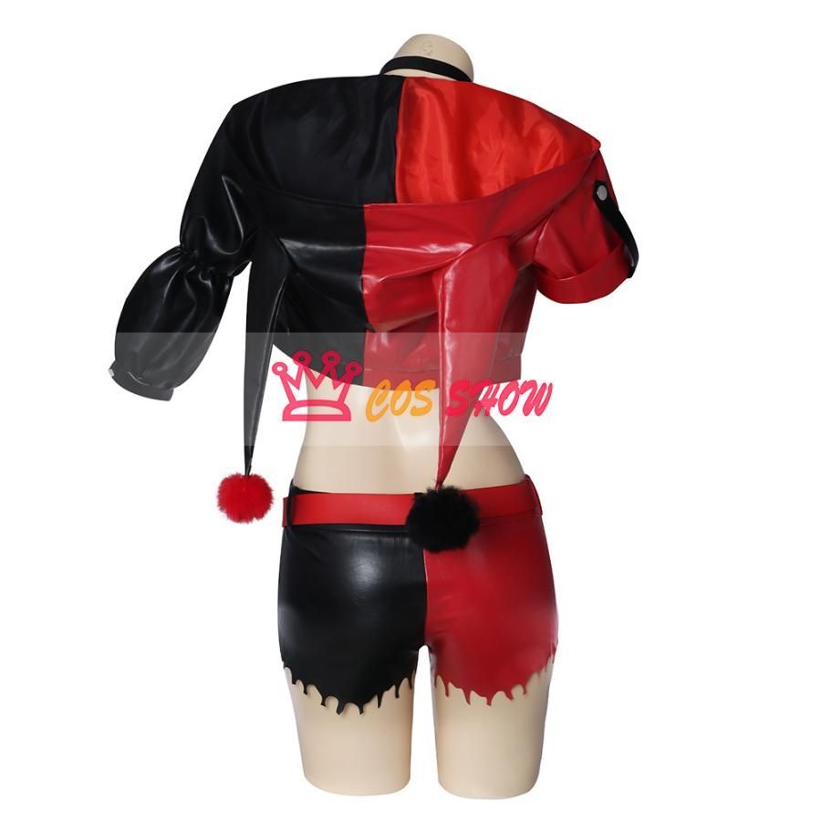 異世界スーサイド スクワッド ハーレイ クイン コスプレ衣装 ウィッグ靴追加 cosplay 仮装 イベント ステージ服 舞台 ハロウィン クリ
