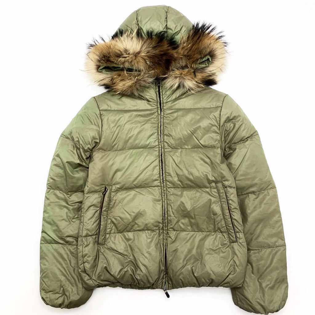 デュベティカ DUVETICA Adhara アダラ ファーフード付き ダウンジャケット 色むら有 42サイズ レディース フカフカ シンプル AC162