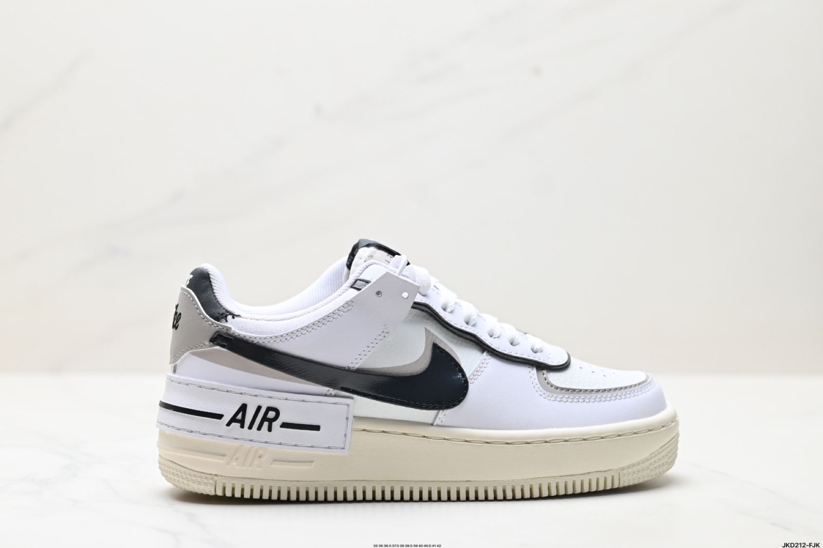 ナイキ NIKE WMNS Air Force 1 Shadow 新少女系デコンストラクティヴィズムデザイン マカロン エアフォースワン 軽量ハイインソール付きロートップ マルチマッチ なスケートシューズ-MM輸入4