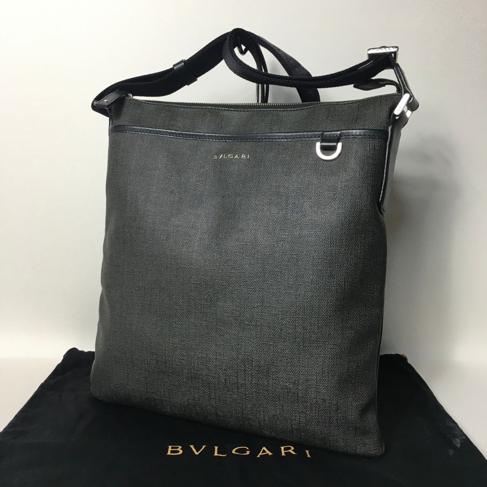 BVLGARI ショルダーバッグ レザー ブラック ブルガリ BVLGARI 