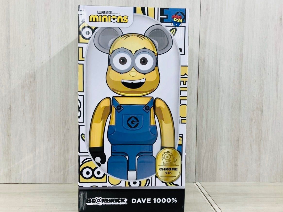 ベアブリック　ミニオンズ DAVE CHROME Bearbrick DAVE 1000% CHROME Ver. - US