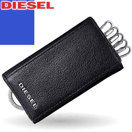 ディーゼル DIESEL キーケース 6連 メンズ レディース キーリング ロゴ 本革 革 レザー ブランド カード コンパクト プレゼント ギフト 黒 ブラック JEM-J KEYCASE X03922 PR271