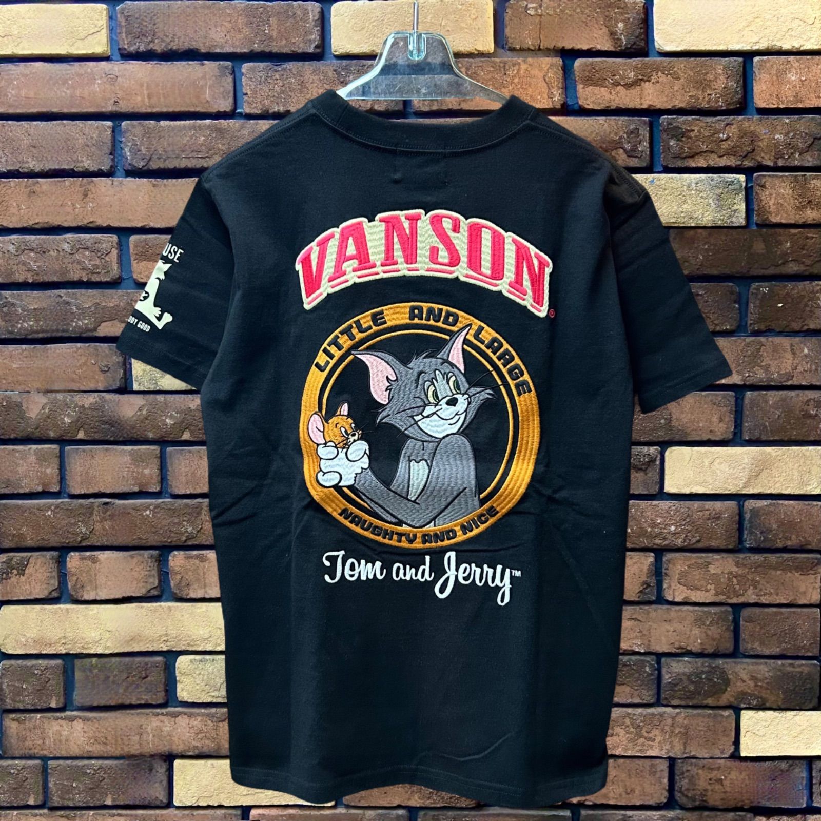 TOM&JERRYコラボ 天竺半袖TEE サークル】VANSON バンソン コラボ トム&ジェリー トムジェリ 半袖Tシャツ バイク バイカー  ツーリング ユニセックス short sleeve 刺繍 TJV-2430 Black ブラック 送料無料 - メルカリ