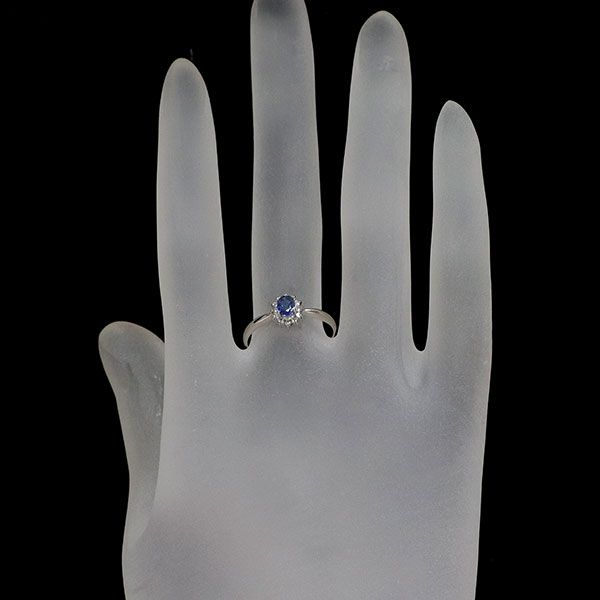 Pt850　天然 サファイアリング　S0.67ct　D0.08ct　ダイヤモンド Pt850 サファイア ダイヤリングの買取実績 | 買取専門店さすがや